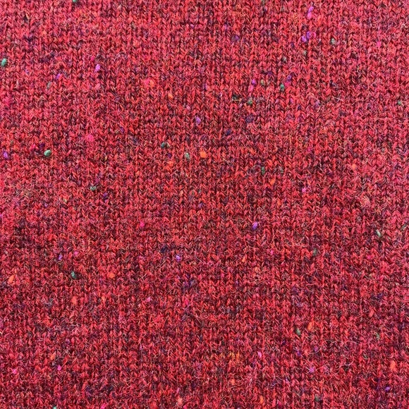 Vintage Women’s Jones New York 100% Wool Speckled Red Sweater sz LARGE colorful - Picture 6 of 9